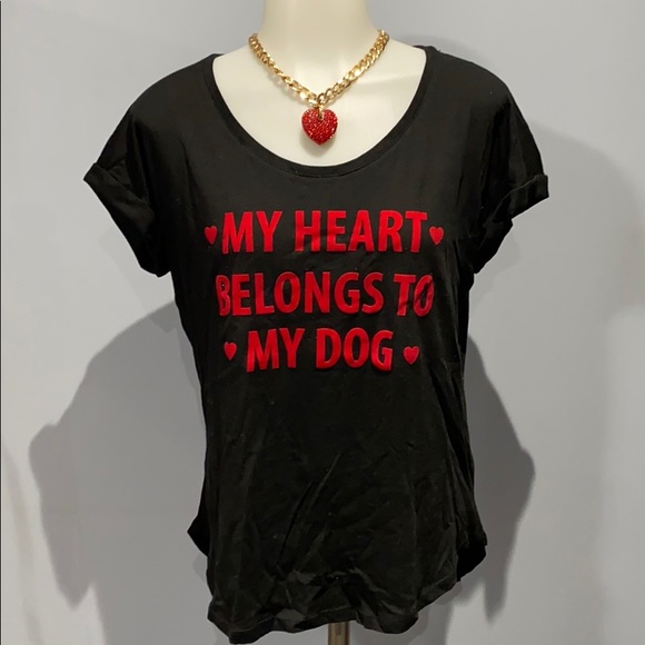 New York & Company Tops - New York and Company Dog valentine tee size small